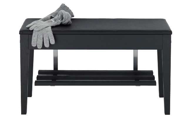 Casa H46xL79xB31 bænk i sortbejdset eg Casa H46xL79xB31 bænk i sortbejdset eg