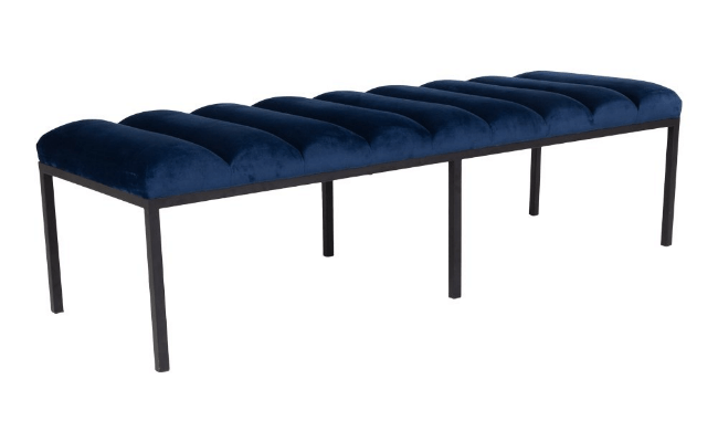 Torpa B45xD135xH38 mørkeblå velourbænk Torpa B45xD135xH38 mørkeblå velourbænk