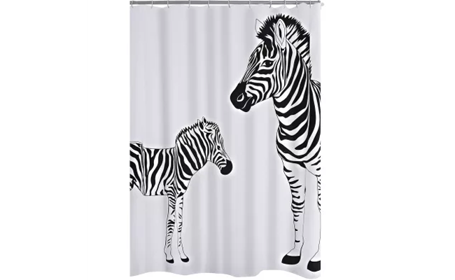 Ridder-badeforhæng-Zebra-–-et-badeforhæng-til-dyreelskeren-med-flot-zebra-print badeforhæng