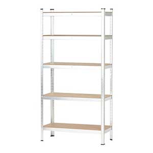 Probuilder-stålreol-Large-med-5-MDF-hylder-180-x-90-x-40-cm Probuilder stålreol Large med 5 MDF hylder 180 x 90 x 40 cm
